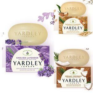 Yardley London Assorted Soaps - Coconut, Lavender, Oatmeal- Pack of 3